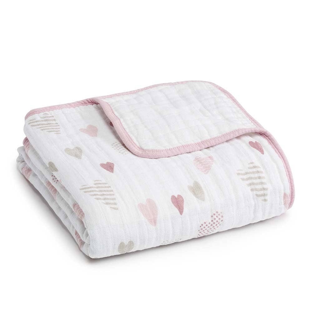 Aden and Anais Star and Heart Patterned Baby Blanket Sold Separately.